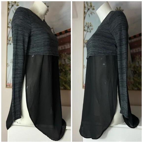 Urban Outfitters Silence + Noise Sheer Overlay Long Sleeve Pullover Sweater XS - Picture 2 of 4